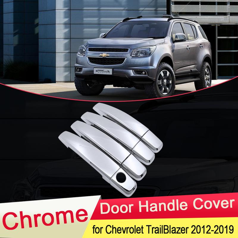 for Chevrolet TrailBlazer MUX 2012 2013 2014 2015 2016 2017 2018  Chrome Door Handle Cover Exterior Trim Car Cap Accessories