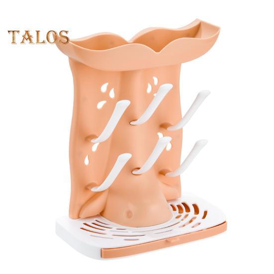 

Сушилка для детских бутылочек на 6 бутылочек, вертикальная стойка для экономии места, съемная полка для бутылочек, аксессуары для младенцев, детали для насоса оранжевый