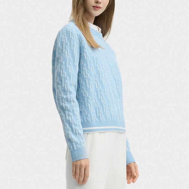 New FILA Knitwear Women's Hanging Clock Blue F11W448406F-LB