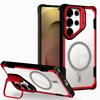 Luxury Transparent Shockproof Armor Case For Samsung Galaxy S25 S24 Ultra Plus Edge S25Ultra Magsafe Wireless Charge Stand Cover