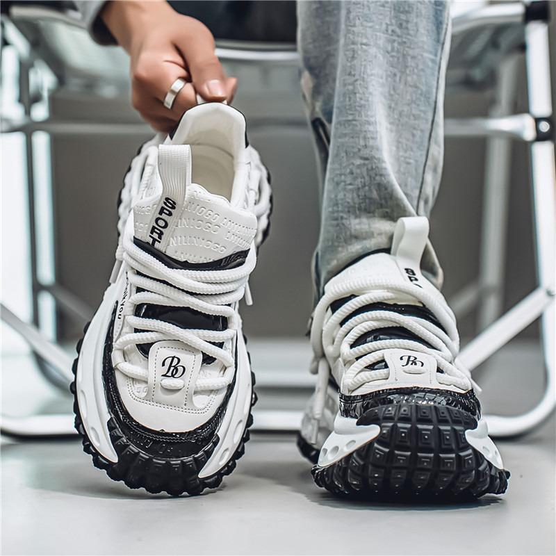 Thick-soled trendy sports shoes Casual height increase Spring and summer new men's station European men's shoes dad