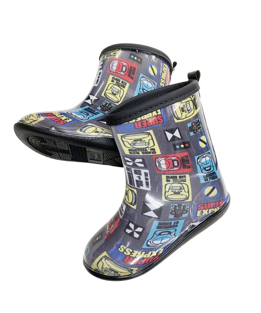 Rain Boots Shinkansen Kids Children Boys Boots Going To Kindergarten School Doctor Yellow Hayabusa Komachi Train [Kids Foret] (BL 19.0 Cm)