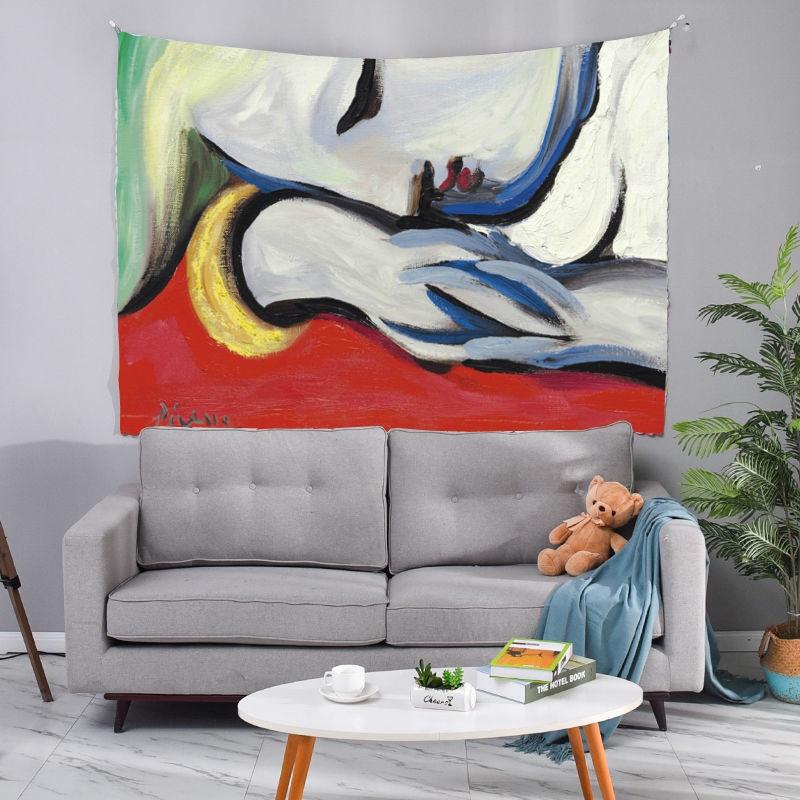 

Настенный гобелен Пикассо Королева Абстрактное искусство Классический гобелен Спальня Пианино Комната Фон Ткань 200x150cm