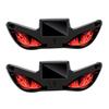 Lumière LED de Voiture sans Fil Yeux de Diable Solaires pour Pare-brise, Panneau d'Avertissement de Fenêtre à Installation Magnétique avec Trois Modes d'Affichage Personnalisés Intelligents, Numérique