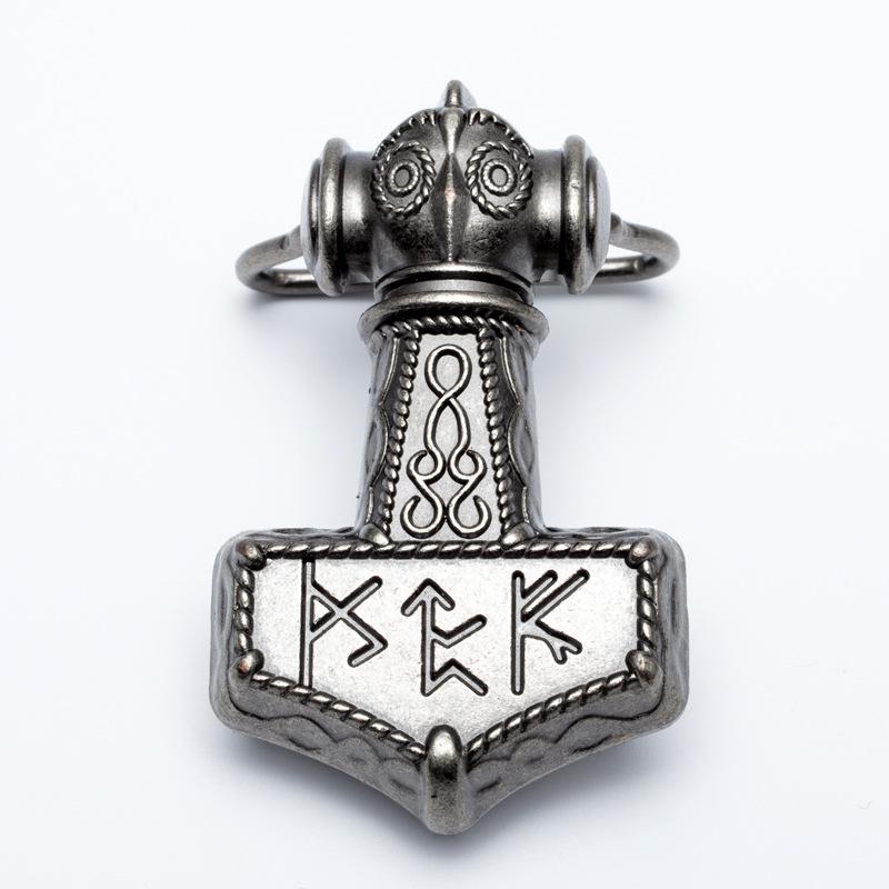 Thor s Hammer Zinc Alloy Retro Gothic Belt Buckle for Western Cowboy Fashion