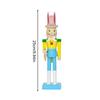 Easter Nutcracker Holiday Decorative Rabbits Figurine Easter Bunny Wooden Nutcracker Decoration For Spring Mantel Fireplace