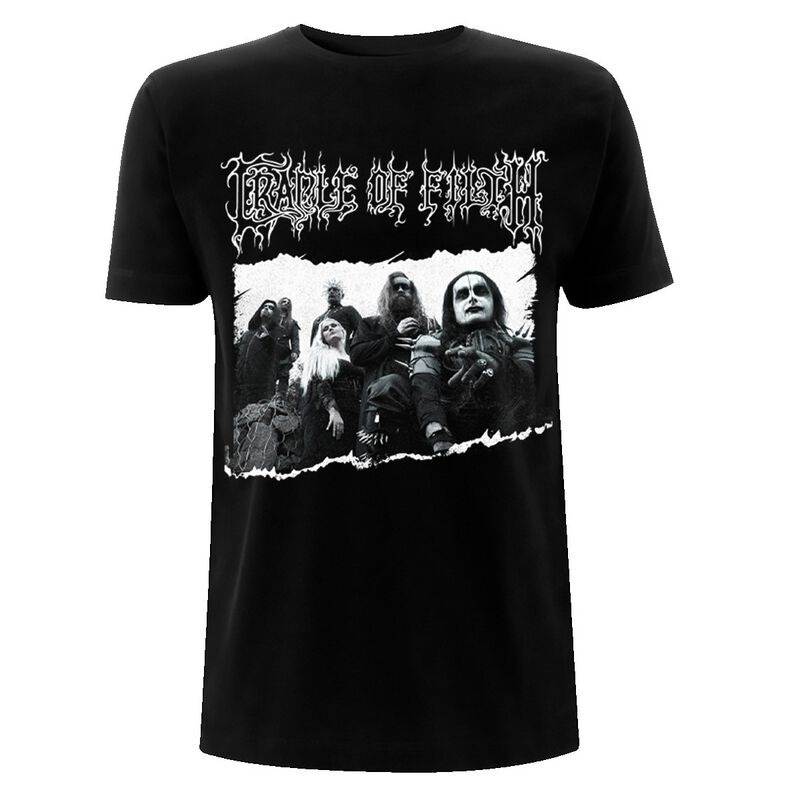 Cradle of Filth Band Photo Logo Print Black Cotton T-shirt Men Metal Unisex Tee