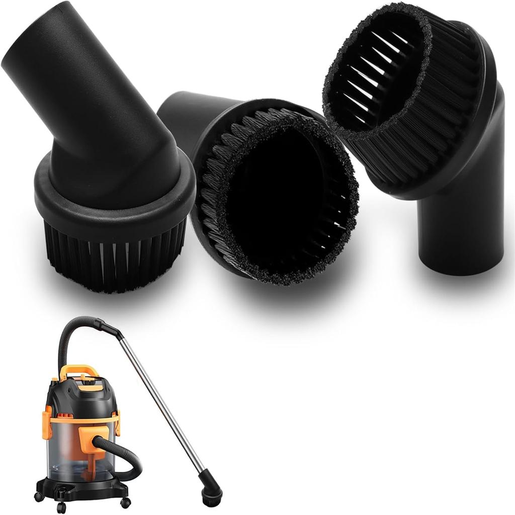 3 Pack Vacuum Accessory Set with Soft Hairs Brushes Fitting Vacuum Hose Accessory Plastic Furniture Cleaning Tool