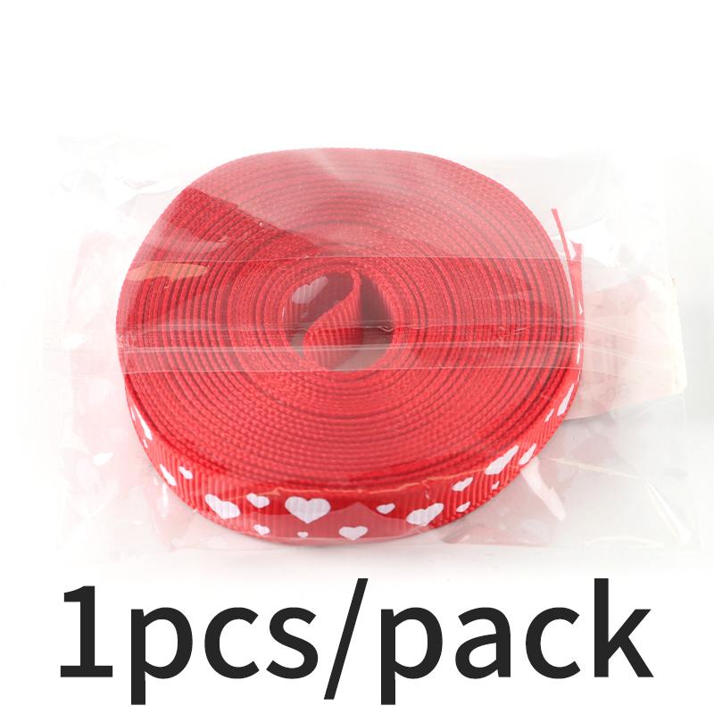 (5 Yards/Packung)10mm Valentinstags-Dekorationsband Geschenkstrauß Verpackungsmaterial Druck Ripsband Geschenkbox Feiertag
