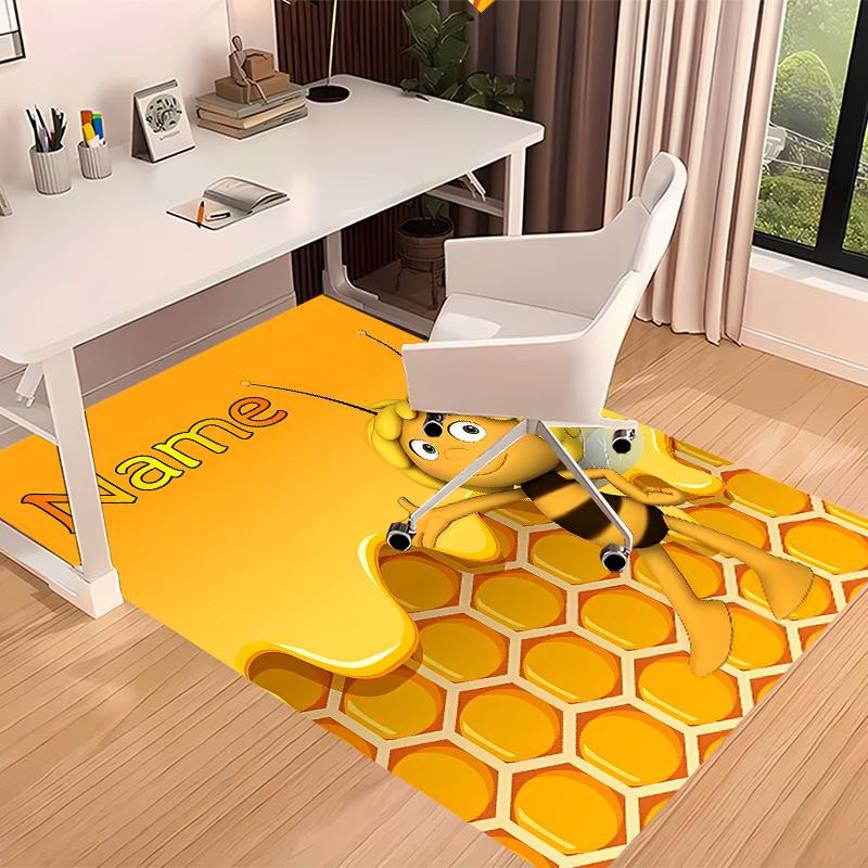 Custom personalization Maya the Bee Print Area Rug - Soft, Washable Non-Slip Indoor Mat,Living Room,Home&Office Decorative Rug