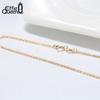 Effie Queen 925 Silver Basic Chain Necklace Woman Neck Chain 45cm 1mm Cable Chain Necklaces 18K Gold  Jewelry Wholesale SC06-18K