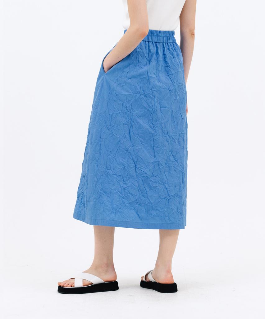 Jun By Jun K Crease Midi Skirt_Hawaiian Blue