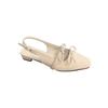 Fashion French Style Satin Surface Block Heel Sandals Butterfly Knot Pointed Toe Single Shoes Spring Summer Fairy Tale Feeling Slippers
