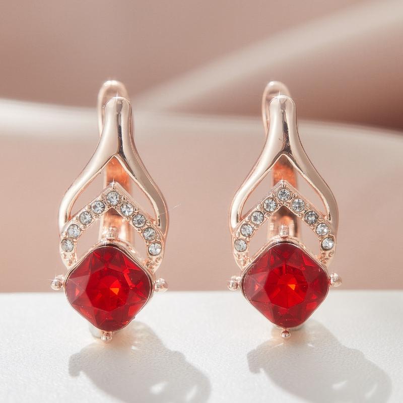 

European and American Fashion Sparkling Inlaid Zircon Pendant Earrings, Women s Personalized Trendy Zircon Accessories