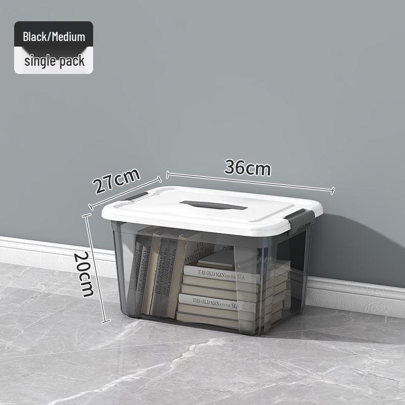 Large Transparent Storage Bin for Toys, Clothes, and Snacks