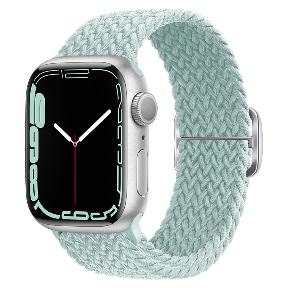 Pale Mint Magnetic Woven Silicone Band for Apple Watch Series 1-10