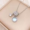 Necklace Explosive Square Ice Cream Color Necklace Light Luxury Micro-inlaid Zircon Temperament Advanced Sense Simple Accessories