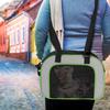Outdoor Travel Pet Folding Carrier Dog Puppy Cat Breathable Shoulder Bags(Green)