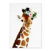 Cartoon Animal Cute Wearing Flower Elephant Zebra Baby Posters And Prints Wall Art Canvas Painting Wall Pictures Kids Room Décor No Frame
