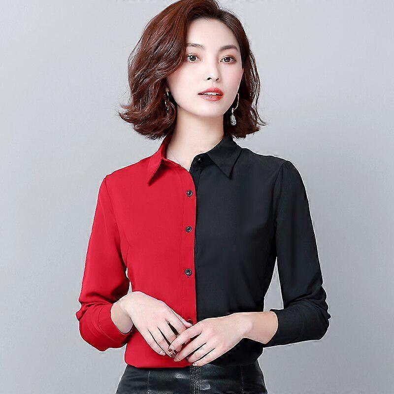 SURE XIAO STORY Print Office Ladies Chiffon Blouse Sexy Leopard Long Sleeve Blouse Blusas Mujer De