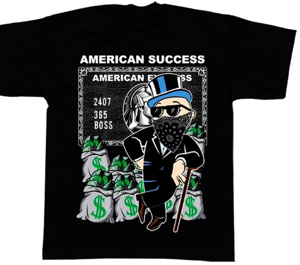 

American Success 24/7 Boss Mens Heavyweight Print On Shaka Wear Tee Unisex T-Shirt XXL