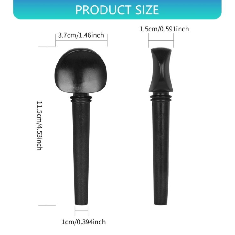 Practical Ebony Tuning Pegs Not Drilling Design for Convenient Replacement and Better Sound Suitable for Most Cellos