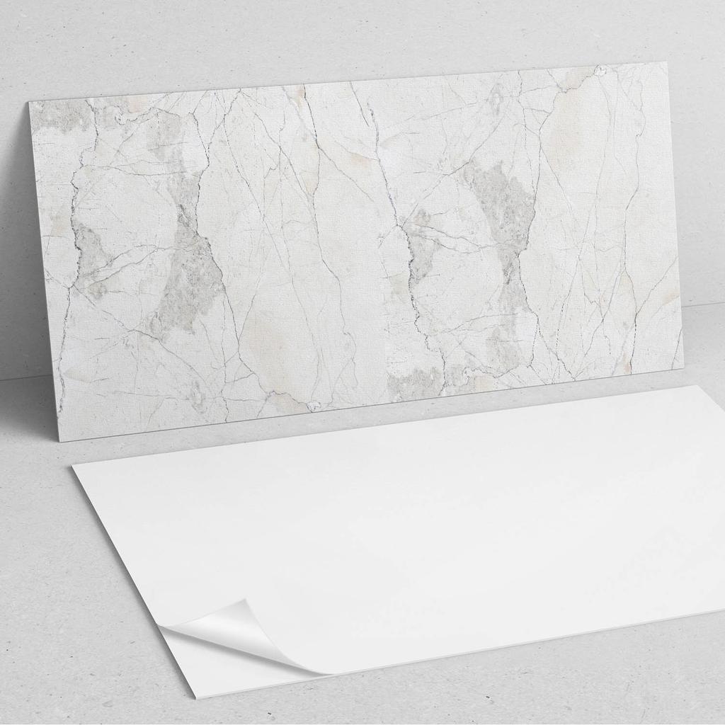 Naklejany Panel Dekoracyjny Do Szybkiej Odmiany Ściany 120X60 Cm Naturalny Wzór Marmuru