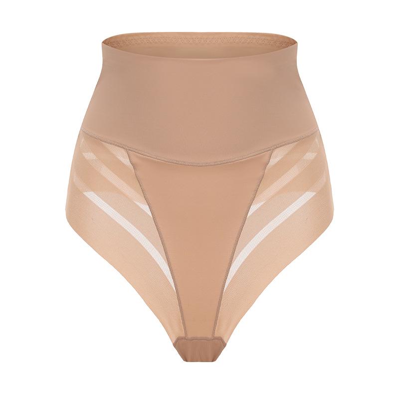 Women's High-Waisted Mesh Thong Shapewear with Tummy Control and Butt Lift