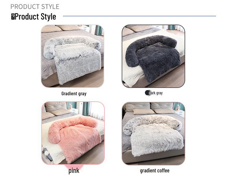 Popular Plush Dog Bed with Blanket - Cozy Pet Nest and Dog Sofa