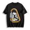 Outdoor Camping Carabiner Print Tee Mountain Moon Night Adventure Top Pure Cotton T-shirt