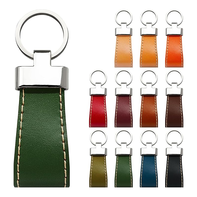 

[Trend SS] genuine leather tochigi leather smart key ring key ring men s ladies double ring key key genuine leather key ring bag charm cowhide leather