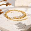 Minimalist Handmade Chain Bracelet for Women,Stainless Steel Gold Plated Atmospheric Irregular Bracelets, Fashion Jewelry Gift
