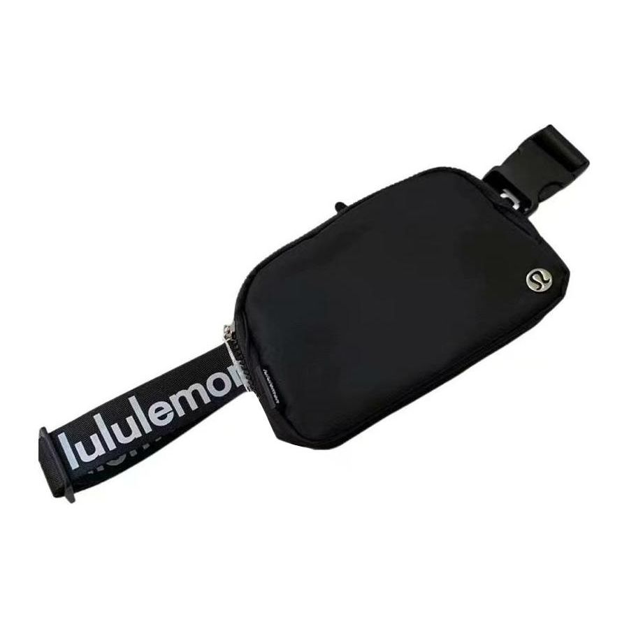 Lululemon Everywhere 2L Logo Zip Waist Bag Large Women Waist Bag Black LU9B11S