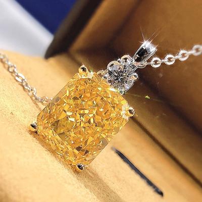 Regalo per la Festa di Matrimonio per Donne Ragazze Collana Pendente alla moda Gioielli Delicati Pietra Preziosa Citrino Pietra Portafortuna Fidanzamento Accessori