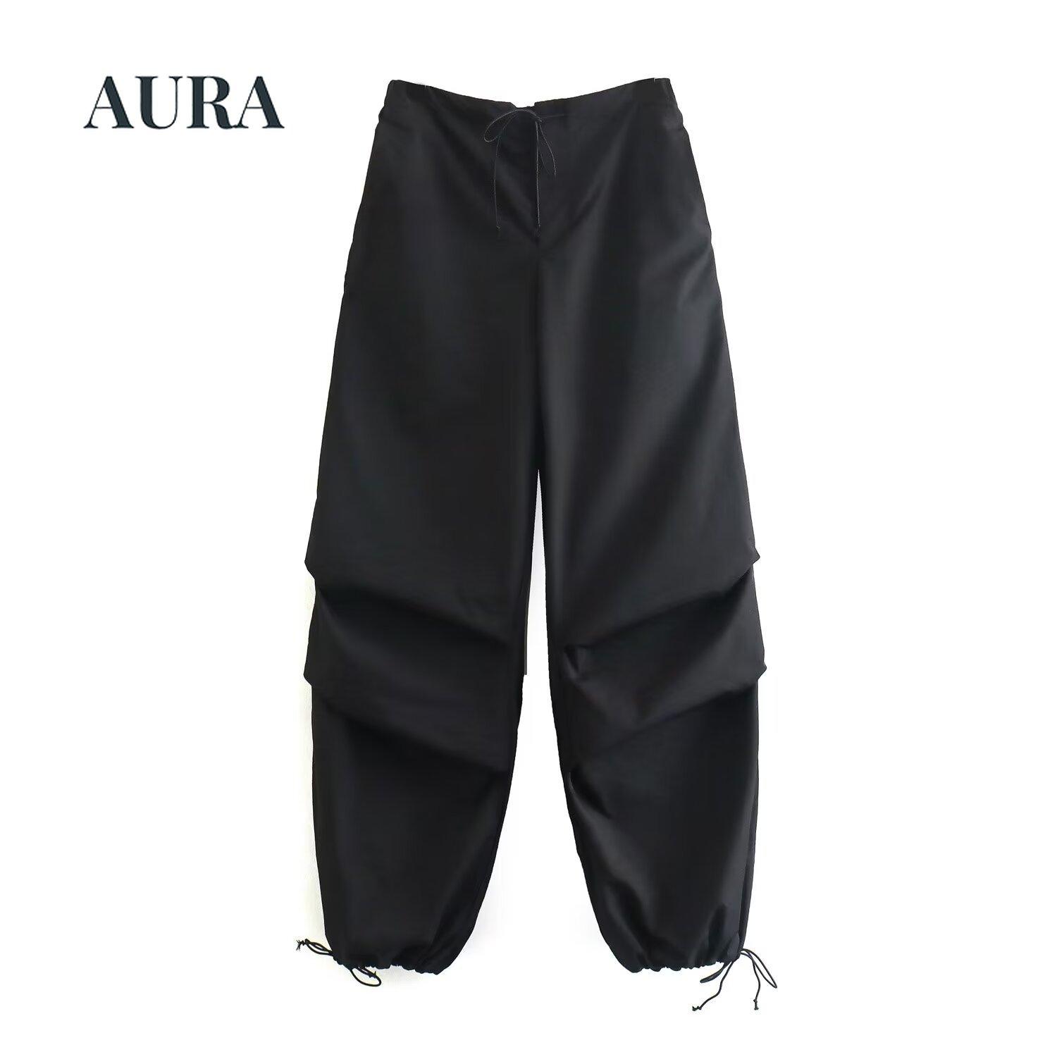 

Женские модные спортивные штаны до колена со складками и боковыми карманами, винтажные женские брюки с высокой эластичной резинкой на талии и шнурком Mujer XS белый