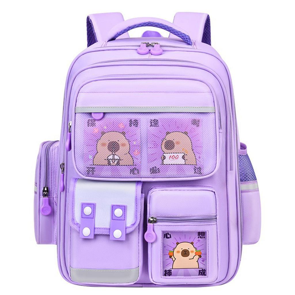 Capybara Backpack Lightweight Large Capacity School Bag Breathable Casual Daypack for Kids with Adjustable Strap