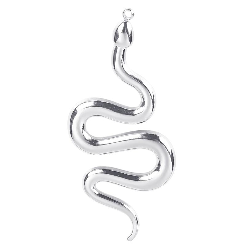 Different Style 3pcs Serpent Charm Stainless Steel Pendant Snake Pendant Charms For Jewelry Making Supplies Animal Punk Material