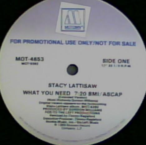 

12inch Record STACY LATTISAW What You Need MOT4653PROMO Motown 1989 Canada SoulFunk Used