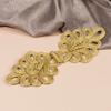 1 Pairs Handmade Chinese Frog Closure Buttons Knot Cheongsam Button Large Gold Wire Button Exquisite Bowknot Dress