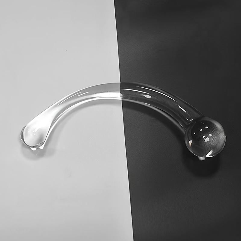 Dildos Anal Plug Transparent Glass Sex Toy Masturbator Anus Dilator, Stimulation Massager Pleasure for Men Women Adult Sex Toy