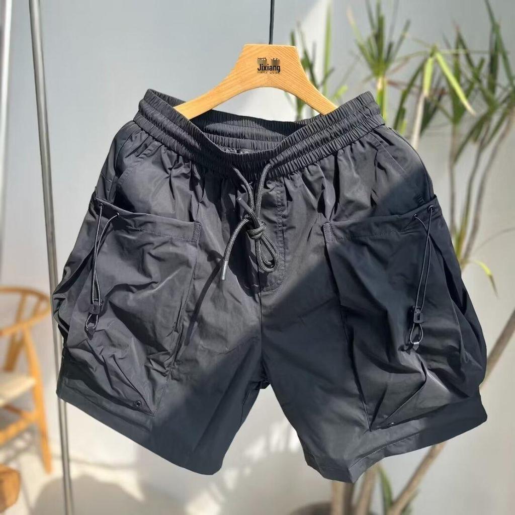 Men's Quick-Dry Functional Wide-Leg Work Shorts with Mesh Lining