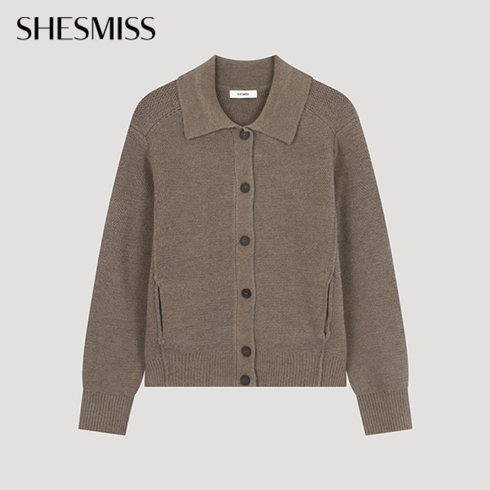 

She S miss базовый кардиган с воротником на пуговицах SSkcdo41030 Dw dark brown/55