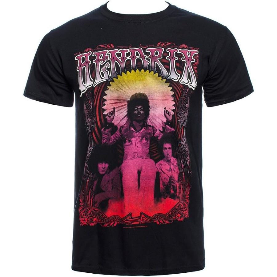 Jimi Hendrix Men s Flower T Shirt - Large, Black XXXXXL разноцветный