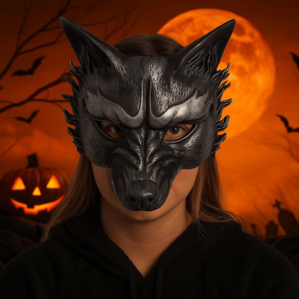 Animal Halloween Mask Wolf Cosplay Mask Retro Masquerade Mask  Men