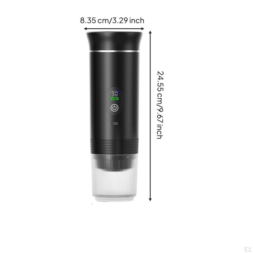 Portable Espresso Machine LED Display Handheld Transparent Chamber Coffee