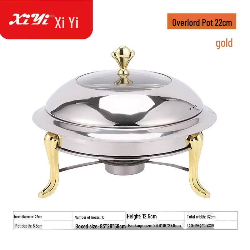 

Stainless Steel Chinese Buffet Alcohol Stove Hot Pot