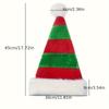 Thicken Santa Hat Plush Warm Winter Cap Striped Splicing Christmas Hat  Holiday Costumes Dress Up