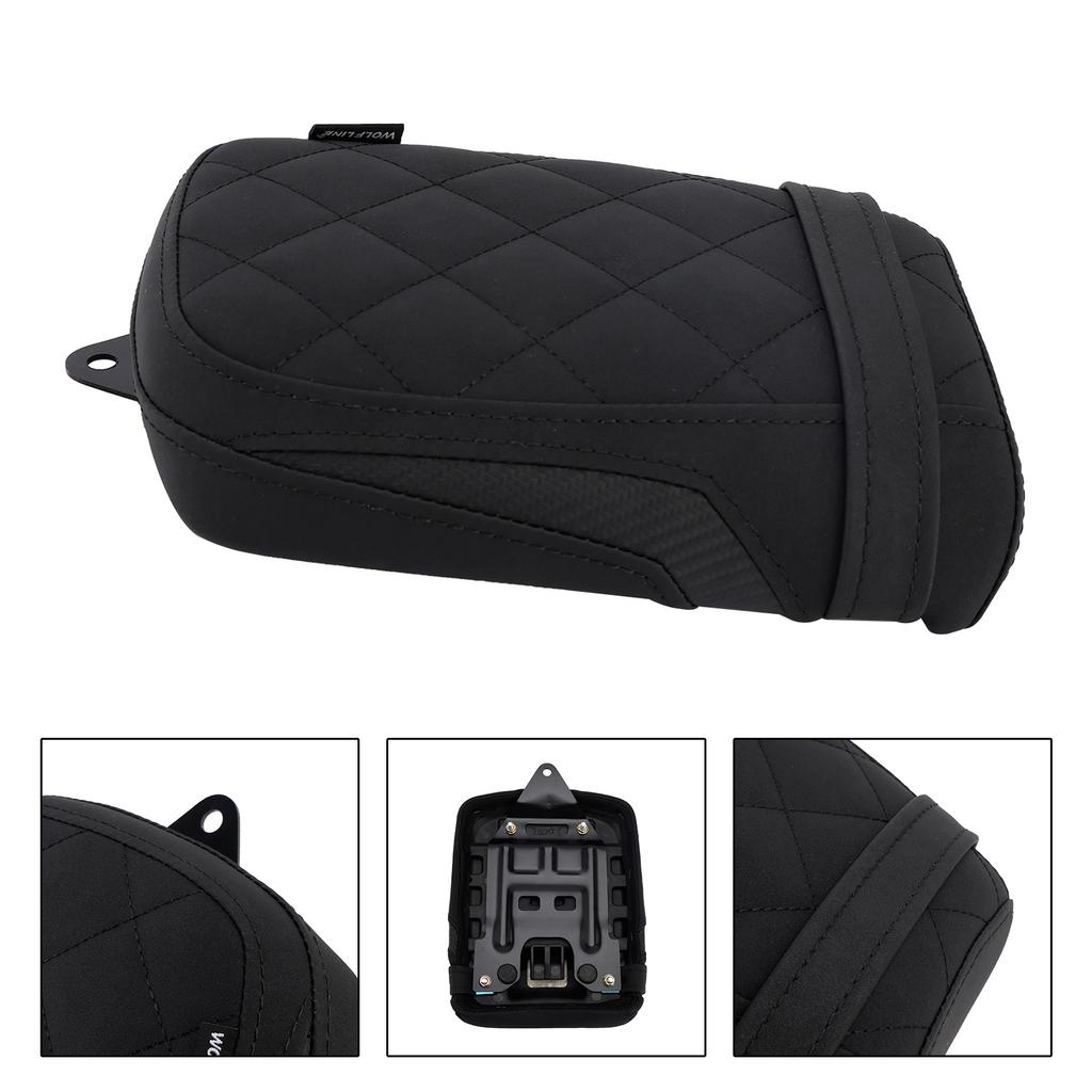 Rear Seat Passenger Cushion Flat Pu Fit Black For Kawasaki Eliminator 500 24-25