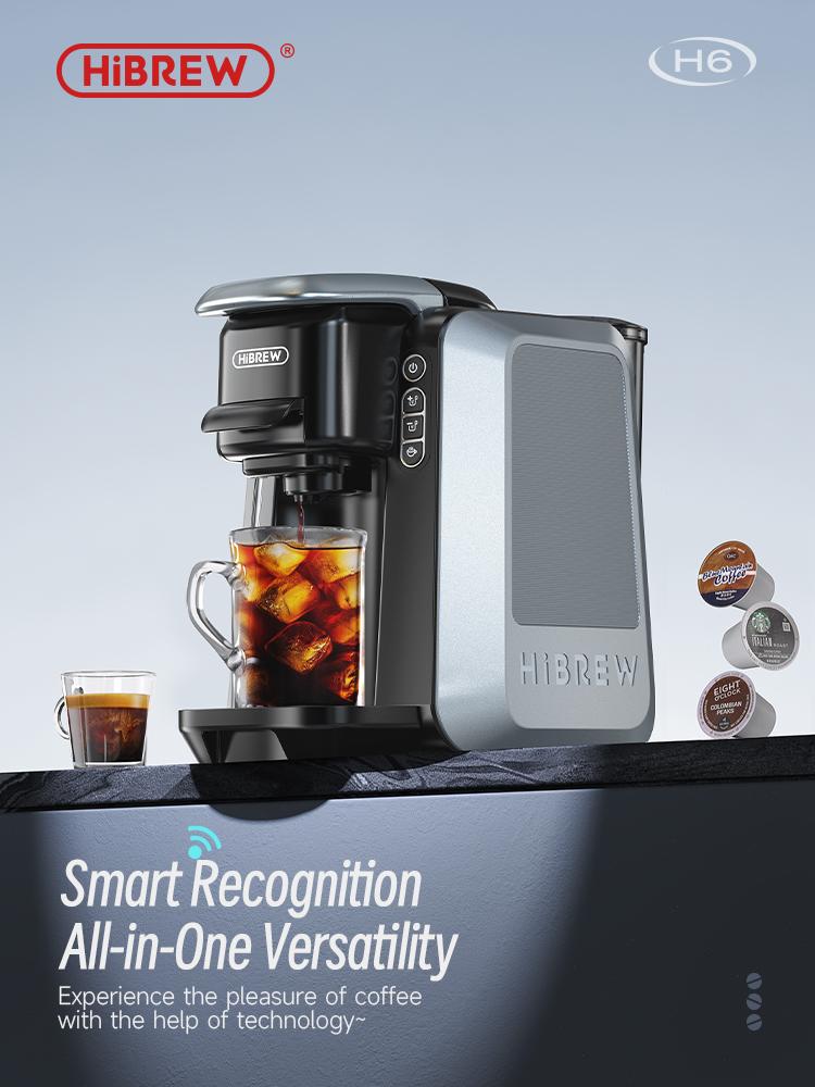 HiBREW H6 20bar High-Pressure 4-in-1 Coffee Maker,Independent Cold Brew/9 Temperature Settings/Precise Temperature Control/LCD Smart Display.