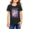 Fashionable Round Neck Short Sleeve Work Clothes Printed Tops For KID Summer Tops